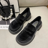 Toe Women Shoes Autumn Flats Marie Janes Shoes 2022 New Lolita Suede Platform Ladies Shoes Sport