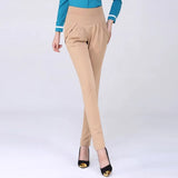 Autumn Women Casual Loose High Waist Harem Pants Ladies Office Pants Plus Size Trousers S~4XL 5XL 6XL Blue Red Khaki