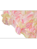 Zingj Women Sexy Backless V-Neck Floral Print Suspender Dress Fashion French Elegant Holiday Party Club Sweet Mini Dress 2023 Summer 211-1-Outfit