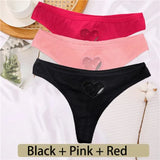 Cotton G-String Seamless Thong Women Transparent Heart Low Waist Panties Ladies Underwear Panty Comfortable