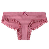 Cotton Panties For Woman Sexy Lace Bow Briefs Women's Underpants Female Lingerie Big Size Ladies
