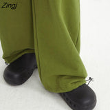 Women's Tracksuit Casual Zip Up Oversized Sweatshirts Two Piece Set Fleece Loose Hooded Jacket+High Waist Long Pant Sport