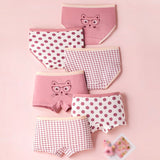 Kids Panties 7 Collections Chirdren's Underwear Lovely Girls Briefs Floral Grid Cute Pants Baby Dots Cotton