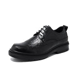 Zingj Leather Shoes Men Leather Brown Business Men's Shoes 2023 New Men British Married
