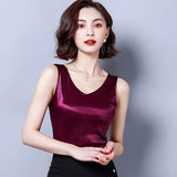 women Summer V Neck Chiffon Vest Sleeveless Casual Blusas Tank Tops Silk Patchwork T Shirt Bottom Camisole 2021 New