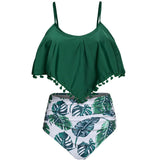 Sexy Tankini Swimwear Women Push Up Swimsuit High Waisted Bathing Suit Floral Biquini Two Piece Bikinis Beachwear Plus