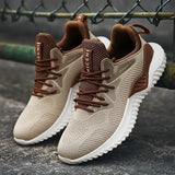 Men's Sports Shoes 2025 New Casual Flying Weaving Breathable Spring Light Soft Bottom Youth Korean Version Of Running
