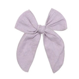 Solid Color Large Bowknot Hair Clips For Cute Girls Cotton Linen Handmade Hairpins Boutique Barrettes Kids Hair