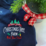 Christmas Tree Farm Embroidered Crewneck Sweatshirt- Outfit