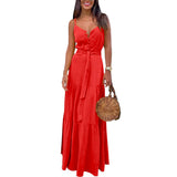 Spot Women's Summer Fashion Women's Temperament In The Long Sling Dress Dress