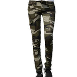 Women Camouflage 2019 Spring Army Green High Waist Lady Vintage Elastic Calcas Feminina Pantalone Mujer Pencil