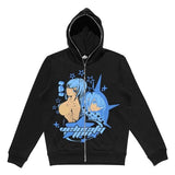 Zip up Hoodie women anime new graphics goth Sweatshirt Sport Coat Pullover grunge Gothic Long Sleeve Oversized hoodie