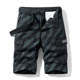 New Summer Overalls Shorts Men Cool Camouflage Summer Hot Sale Cotton Casual Men Shorts Striped 5-Point