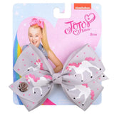 inch JoJo Bows Jojo Siwa Rainbow Printed Knot Ribbon Bow For Girls Handmade Boutique Hair Clip Children Hair