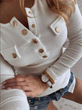 Solid Color Autumn Fashion Long-sleeved Women's