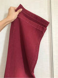 Street Streetwear Baggy Jeans Women Denim Trousers High Waist Y2k Vintage Washed Distressed Wide Leg Mopping Red Pants