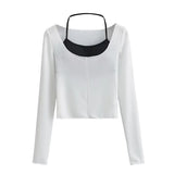Zingj Trendy Ladies' Hot Girl Style Low-Necked Bottomed Shirt In Summer, A New Color Halter Halter Top With Two