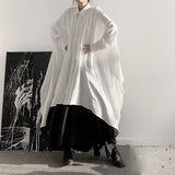 White Blouse Women Oversized Gothic Korean Fashion Black Streetwear Y2k Shirts Female Asymmetrical Alt Clothes