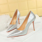 Zingj Vintage Fashion Women's Shoes Banquet High Heels Spring And Autumn Heels With High Heels Shallow Pointed Single