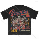 Men's T-Shirt Y2K Short-Sleeved Men's Former Dormitory Hip-Hop Loose Letter Printing Handsome Fried Street Round Collar Cotton Oversized
