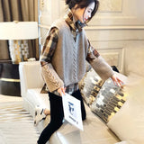 Zingj Vest Plaid Suit Female Shirt Vest Foreign Gas Reduce Age Leisure Two Sets Of Spring 2024 New Station-Outfit