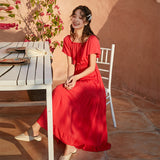 Zingj Skirt One Word Shoulder Two Wear Neckline Sexy Show Thin Show Back Long Beach Holiday Dress Super