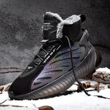 Winter Keep Warm Running Shoes Men Comfortable Trendy Sport Shoes Non-Slip Plush Sneakers Male Walking cotton-padd