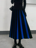 Black Patchwork Long Skirt- Outfit