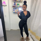Women 2 Piece Set Fitness Plain Color Zipper Up Hoodies Skinny Leggings Sporty Sweatpants Matching Outfits