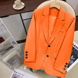 Zingj Small Suit Jacket Female Small 2024 Spring And Autumn New Korean Version Of Loose Suit Design Sense