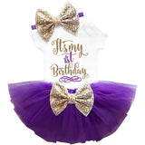 Year Girl Baby Birthday Dress Summer New Cotton Kids Baby Clothes First 1st Birthday Christening Dresses For Toddler