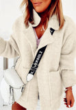 Street Collar Large Pocket Loose Knitted