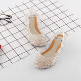 Girls Kids Summer Crystal Sandals Princess Jelly High-Heeled Shoes Princess Cosplay Party Dance