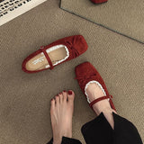 Evening Shoes Bow Design Mary Jane Single Shoes Summer Soft Sole French Elegant Temperament Ballet