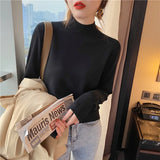 Zingj Milk Sweater Women Wear Semi-High Collar Knitted Bottomed Sweater In Autumn And Winter, A New 2023 Soft Top