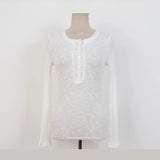 Autumn Women Cotton T Shirt Long Sleeve White Tee Shirt Femme Female Slim Sexy Deep V Neck Tops Knitted Fashion