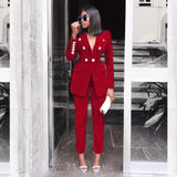 Summer Sets for Women 2020 New Navy Blue V Neck Long Sleeve Sexy 2 Piece Set Outfits High Quality Two Piece Set
