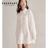 Pleat Designer Oversized Button Up Shirt Fall 2021 Womens Fashion Long Sleeve Collared White Shirt Pink Black