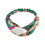 Women Girls Summer Bohemian Hair Bands Print Headbands Vintage Cross Turban Bandage Bandanas Hairbands Hair