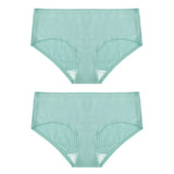 2PCS/Set Women's Panties Cotton Underwear Seamless Plus Size Briefs Low-Rise Soft Panty Women Underpants Female
