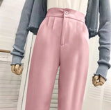 Zingj Sense Wide Leg Pants Female 2024 New Spring And Autumn Thin High Waist Black Suit Pants Loose Straight Leg Casual