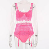 Underwear Set Lingerie Set 3 Pcs Female Underwire Bras For Women Lace Underwear Women Set Lingerie Bra