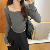 Design Feels Like A Long-Sleeved T-Shirt With A New Autumn Style And A Short Slim T-Shirt With A Top