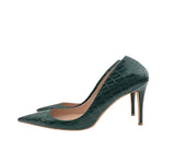 green patent leather pointed toe women shoes high heel pumps 12 cm stiletto dress pumps shoes QP012
