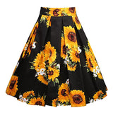 Vintage Women Midi Skirts High Waist Cotton 3XL 2022 Casual Streetwear Daily 60s Polka Dot Pinup Rockabilly