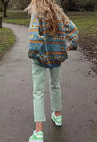 Vintage Floral Jumper Sweater- Outfit