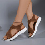 2024 Autumn Fish Head Leisure Sleeve Fashion Sandals Low Heel Women's Shoes Large Size Sports Casual
