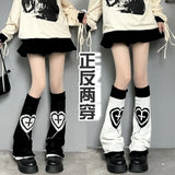 Zingj And Winter Double-Sided Knit Pile Pile Socks Sweet Girl Love Cross Leg Set Show Thin Warm Y2k Subculture-Outfit
