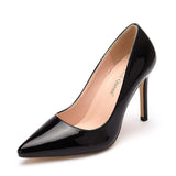 Cm Sexy Large-Size Pointed Single Shoes Red Leather Fine Heel Single Shoes Lady Tip Shoes Women's