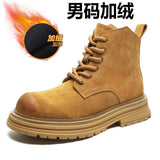 Zingj 2024 New Man British Style Vintage Work Short Boots